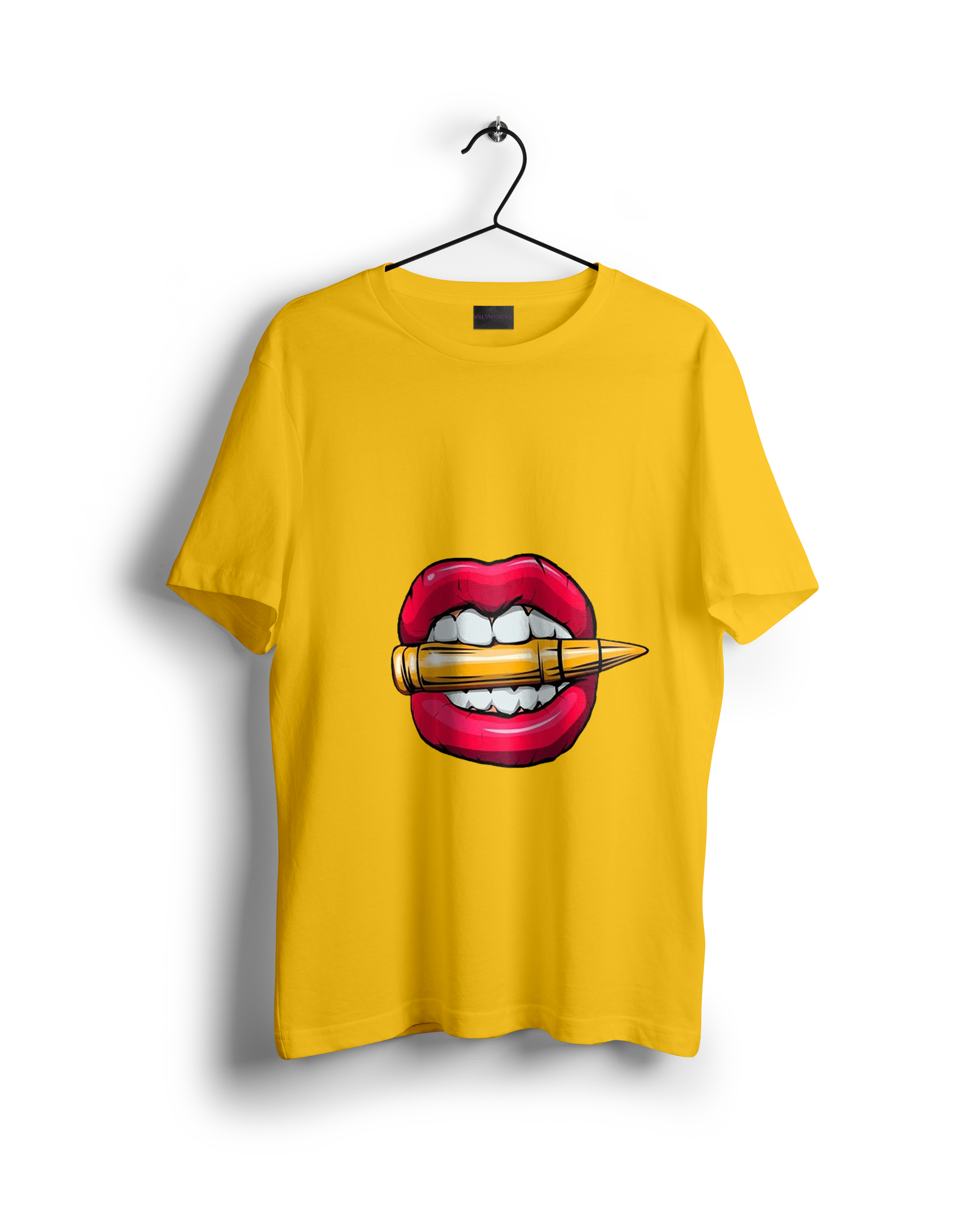Biting the Bullet Red Lipstick Lips Oversized T-shirt